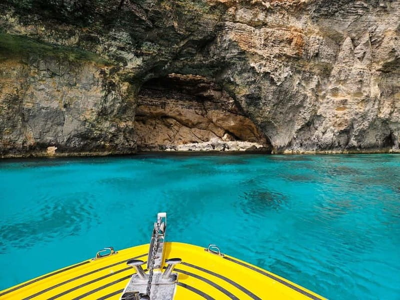 Blue Lagoon:Malta Crystal Lagoon, Comino,Private Speedboat - Getting started: Cirkewwa cafe, skip-the-line entry, and what’s on board