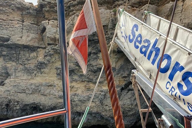 Comino, Blue Lagoon and Caves. Tour A - On-board comfort: decks, ladders, showers, and buying food and drinks