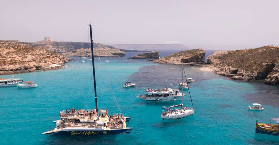 Comino: Blue Lagoon Catamaran Cruise with Lunch and Open Bar - Sliema to Comino by the Spirit of Malta Catamaran
