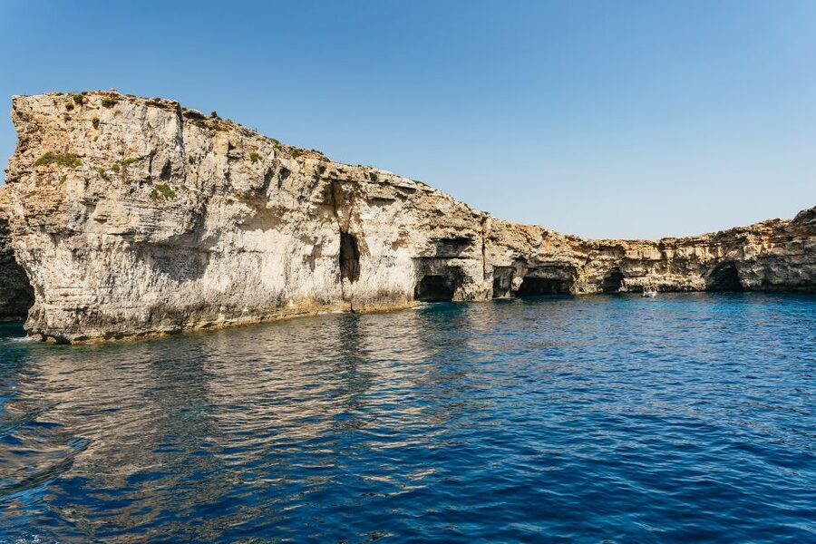 Comino: Blue Lagoon, Crystal Lagoon, and Seacaves Tour - Crystal Lagoon: Seasonal Swimming in a Sheltered Bay