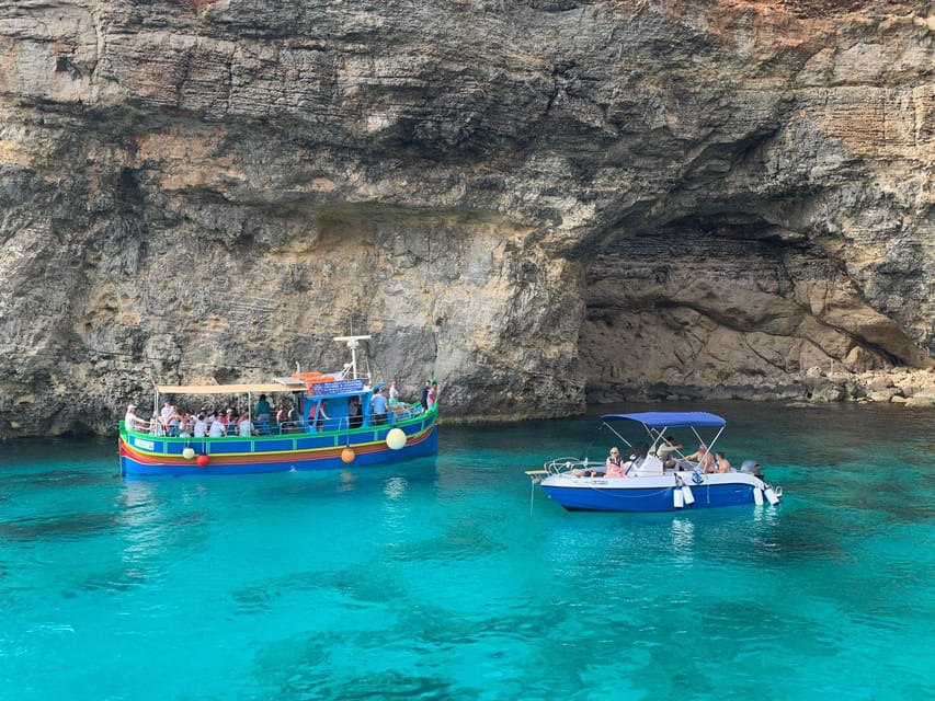 Comino: Private boat tour with Snorkeling activities & caves - Getting on board near Cirkewwa or Gleneagles Bar