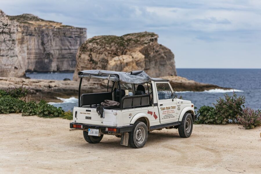 From Malta: Full-Day Gozo UTV Tour with Lunch and Boat Ride - Inland viewpoints you can feel: Qala Belvedere, salt pans, and Ta’ Pinu