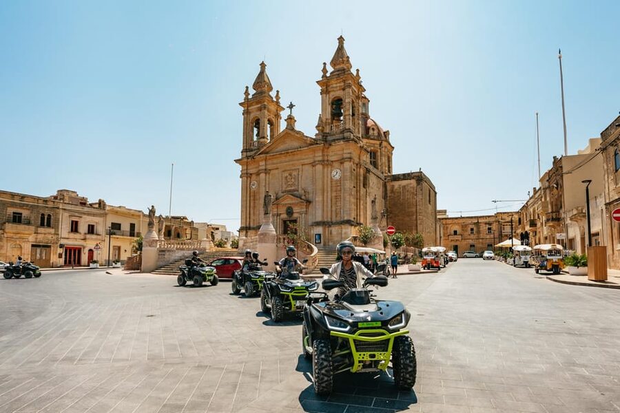 From Malta: Gozo & Comino Quad Bike & Boat Tour with Lunch - Dwejra Bay, Fungus Rock Area, and Wied il-Mielah Window