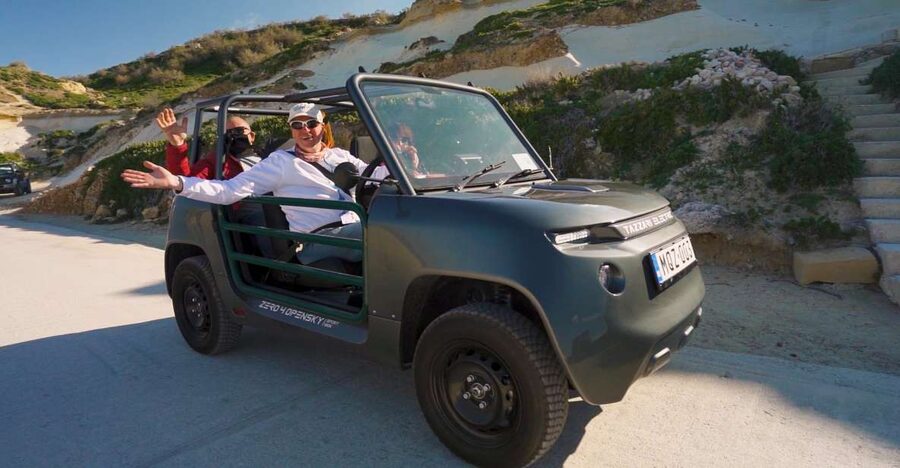 From Malta: Self-Driving E-Jeep Guided Tour in Gozo - Dwejra Bay and Wied il-Mielah, the rugged coast part of the trip