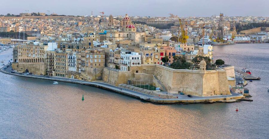 From Sliema: Cruise Around Malta's Harbours & Creeks - Marsamxett Harbour and the Grand Harbour, seen from the waterline