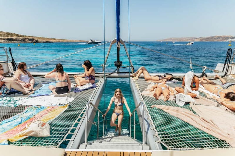 Malta: Blue Lagoon, Beaches & Bays Trip by Catamaran - Crystal Lagoon and other bay options when the sea cooperates