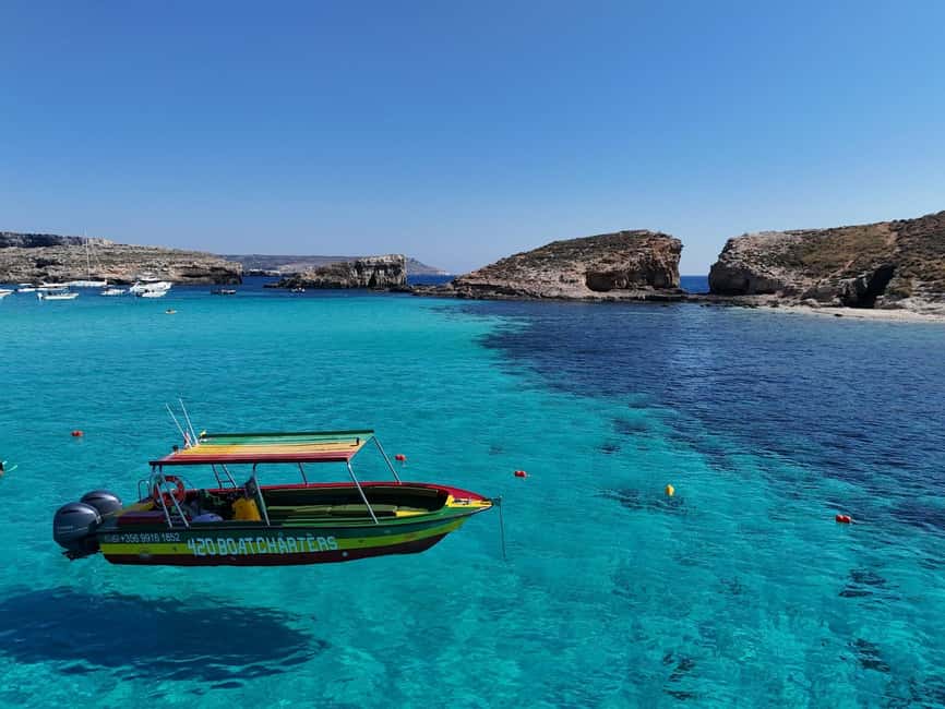 Malta: Blue Lagoon, Caves & around Comino Private Speedboat - Blue Lagoon plus Cominotto Reef: your first big swim and photo session