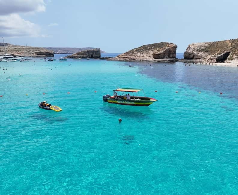Malta: Blue Lagoon, Caves & around Comino Private Speedboat - Crystal Lagoon stop: clear water, quick timing, great for photos