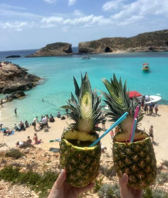 Malta: Comino, Blue Lagoon, Crystal Lagoon & Caves Cruise - The route north along Malta: St Pauls Bay to Comino’s cave coast