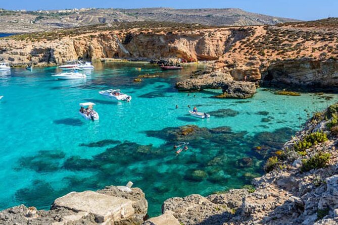 Malta: Comino Cruise and Jeep Tour with lunch and Transport - Comino Blue Lagoon: Swimming and Snorkeling Where Most People Start