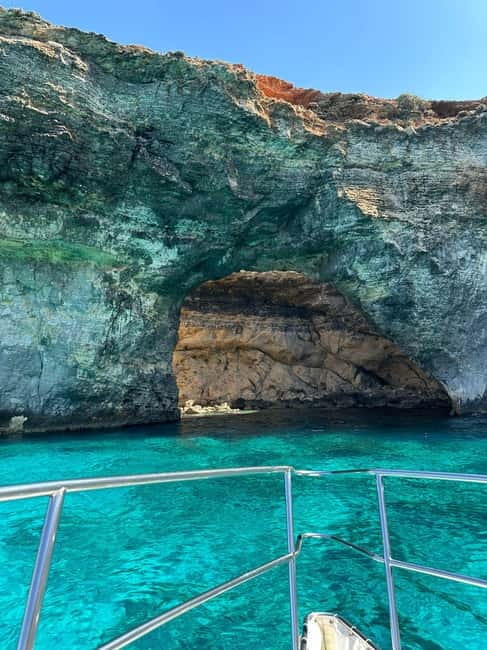 Malta: Comino, Gozo, Blue & Crystal Lagoon, and Caves Cruise - The Comino Caves and Landmark Route: Elephant Rock and More