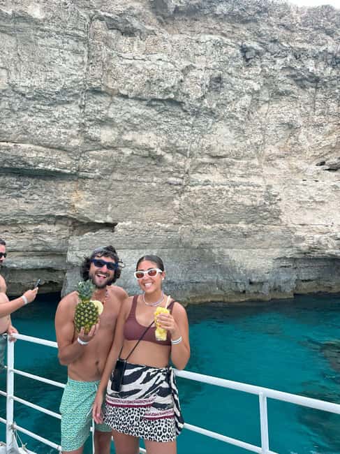 Malta: Gozo, Comino, Blue & Crystal Lagoon, & Caves Cruise - Return through Comino’s south channel, Crystal Lagoon views, and caves from the sea