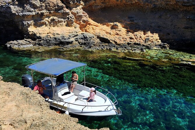MALTA-Gozo Comino Caves Crystal Blue Lagoon Private Boat Trips - Crystal Lagoon: clear water, caves, and a shorter snorkel window