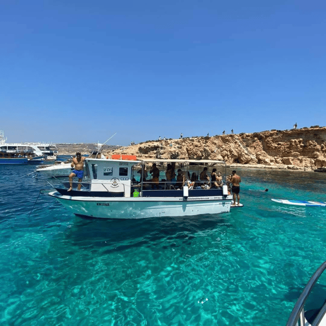 Malta: Gozo, Comino, Sea Caves, and Blue Lagoon Cruise - From Cirkewwa Kiosk Cafe to your first lagoon stop