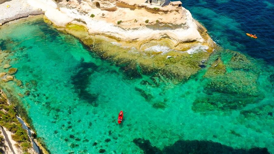 Malta: Ultimate Kayak Adventure - Sea Caves and Swim Stops: Clear Water Time You Can Actually Use