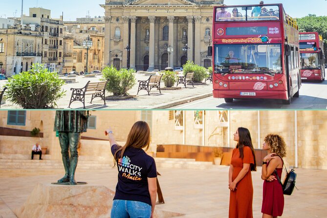 Malta: Walking Tour + Hop-on Hop-off Bus Tour + Boat Tour - Valletta on Foot: St John’s Cathedral, Palaces, and the City’s Artistic Side