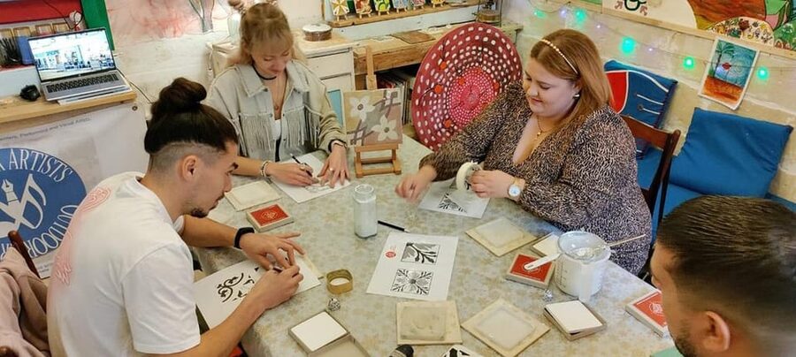 Maltese Tile - Souvenir painting workshop with local - From Pattern to Painted Tile: The Core Workshop Experience