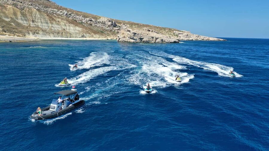 Mellieha: Comino and Blue Lagoon Jet Ski Safari Tour at 3 PM - The ride out from Marfa Bay: wind, spray, and quick confidence