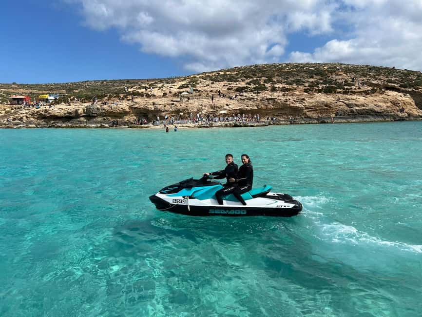 Mellieha: Comino and Blue Lagoon Jet Ski Safari Tour at 3 PM - Santa Maria Battery, Elephant Rock, and Santa Maria Caves: the scenery loop