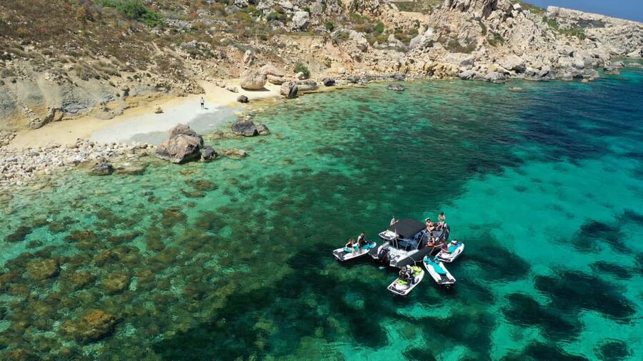 Mellieha: Comino and Blue Lagoon Jet Ski Safari Tour at 3 PM - Getting on the Sea-Doo: fuel included, instruction included