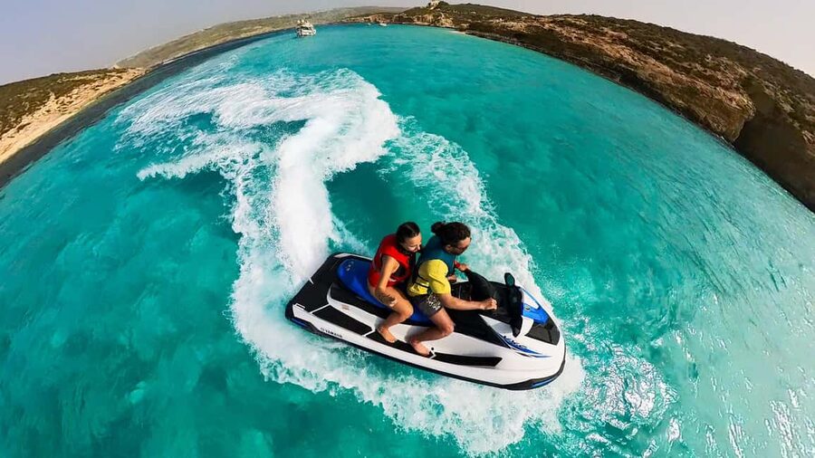 Mellieha: Jet Ski Rental - Your 2024 jet ski ride: quick setup, then you’re out over the water