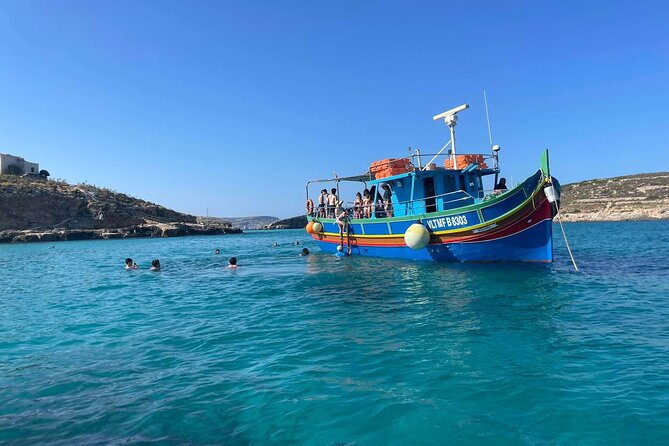 Private Boat charter to Crystal & Blue Lagoon, Caves & Comino - The Blue Lagoon stop: classic swimmers get their own rhythm