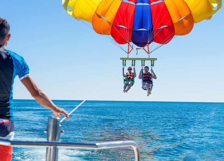 St. Julian's: Parasailing Flight with Photos and Videos - Boarding the modern boat: what happens before you fly
