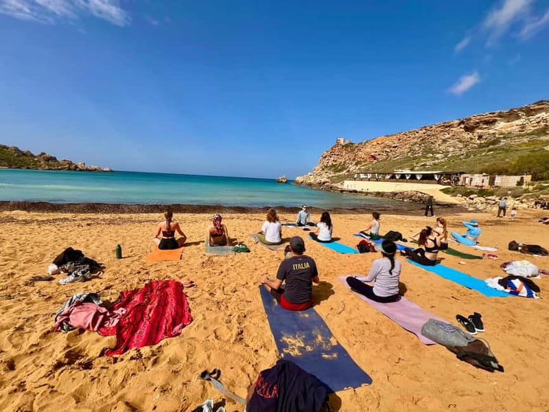 Sunday: Ghajn Tuffieha (Riviera) Beach Yoga Class - Booking Notes You’ll Want to Know