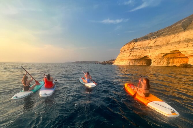SUP Sunset Paddling to Ta Marija Caves - The paddle out: staying comfortable from the start