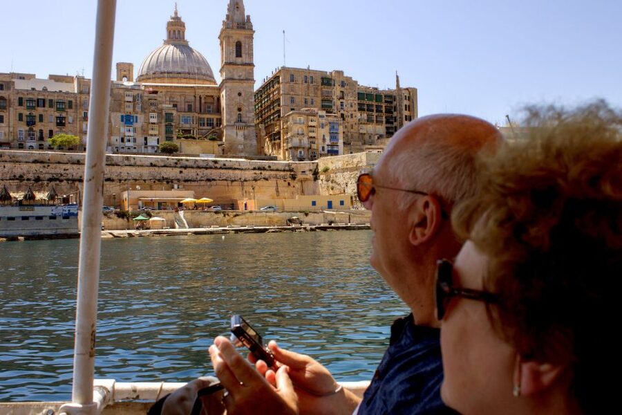 The Best Traditional 2 Harbours Day Cruise of Malta - Sliema Ferries start: finding your boat and getting good seats
