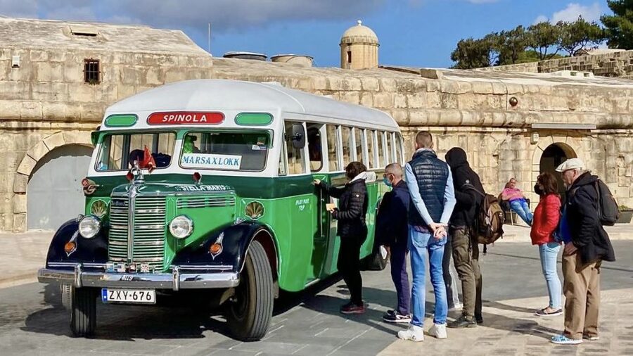Valletta: Vintage Bus to Valletta, Sliema, Rabat & Mdina - Getting On: Tritons Fountain Meeting Point And Pickup Options